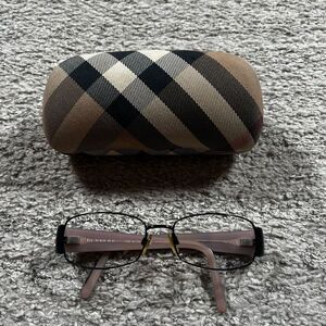 Burberry Rhinestone Rectangular  Women’s Eyeglasses Frames & Nova Print Case